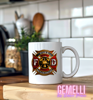 Fire Fighter Ceramic Mug, Bold and Vibrant Design, Great for Enjoying Your Favorite Beverages, Ideal Gift for Firefighting Fans