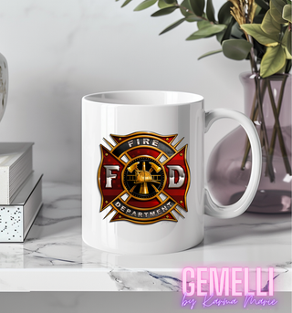 Fire Fighter Ceramic Mug, Bold and Vibrant Design, Great for Enjoying Your Favorite Beverages, Ideal Gift for Firefighting Fans