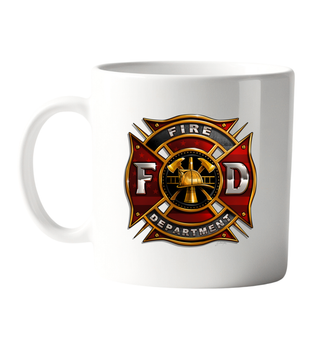 Fire Fighter Ceramic Mug, Bold and Vibrant Design, Great for Enjoying Your Favorite Beverages, Ideal Gift for Firefighting Fans