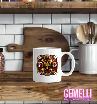 Fire Fighter Ceramic Mug, Bold and Vibrant Design, Great for Enjoying Your Favorite Beverages, Ideal Gift for Firefighting Fans