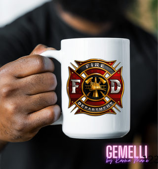 Fire Fighter Ceramic Mug, Bold and Vibrant Design, Great for Enjoying Your Favorite Beverages, Ideal Gift for Firefighting Fans