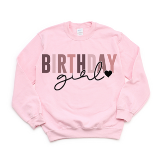 Gemell's "Birthday Girl" Women's Pink Crewneck Sweatshirt
