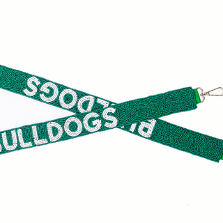 Gemelli's Green Marion "Bulldogs" Beaded Purse Strap