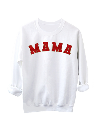 Chenille RED Letter MAMA Sweatshirt